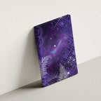 Aotearoa Taniko Matariki Canvas Wall Art Cosmic Violet