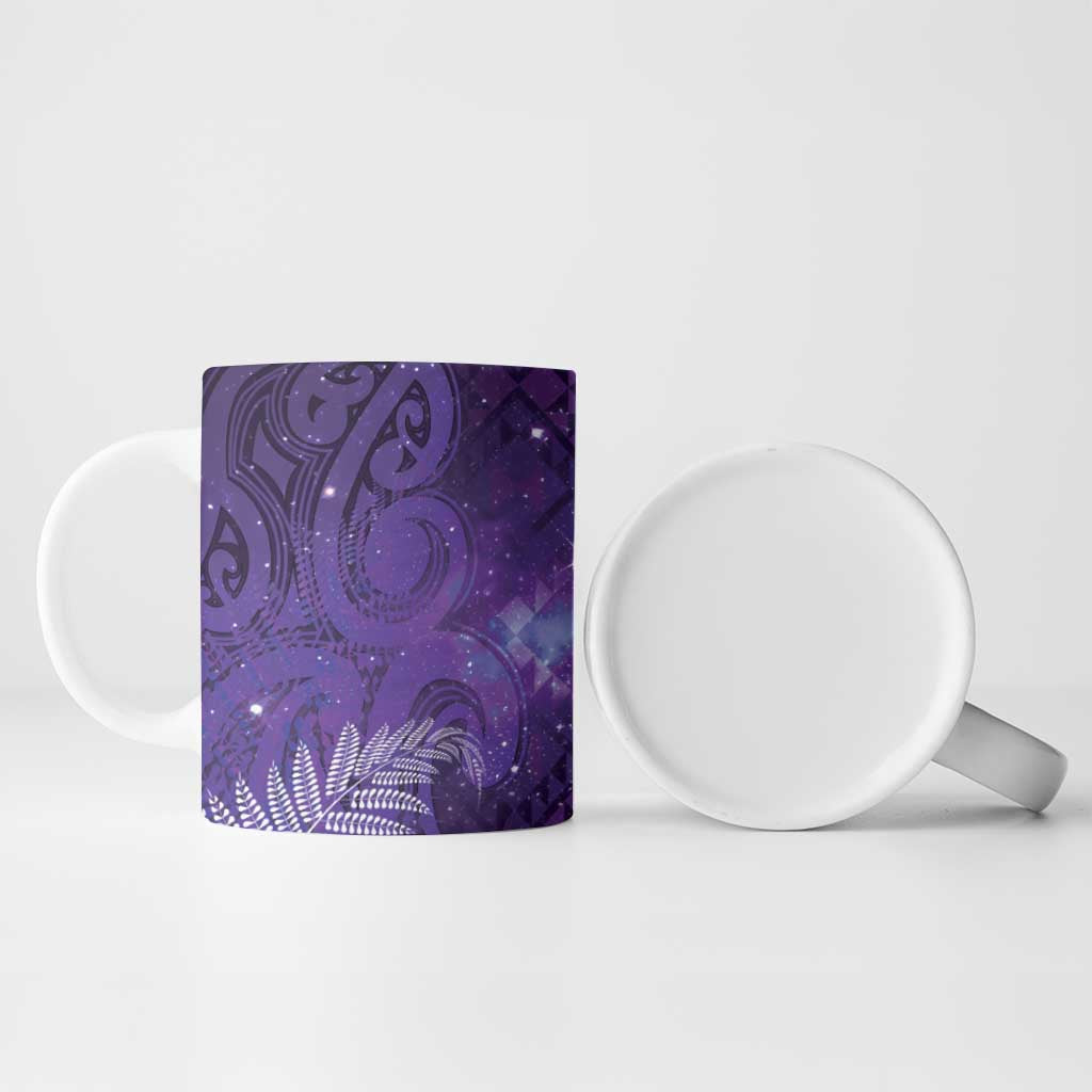 Aotearoa Taniko Matariki Ceramic Mug Cosmic Violet