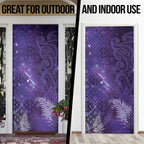 Aotearoa Taniko Matariki Door Cover Cosmic Violet