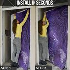 Aotearoa Taniko Matariki Door Cover Cosmic Violet