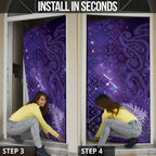 Aotearoa Taniko Matariki Door Cover Cosmic Violet