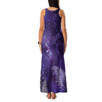 Aotearoa Taniko Matariki Family Matching Tank Maxi Dress and Hawaiian Shirt Cosmic Violet