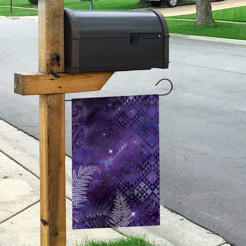 Aotearoa Taniko Matariki Garden Flag Cosmic Violet
