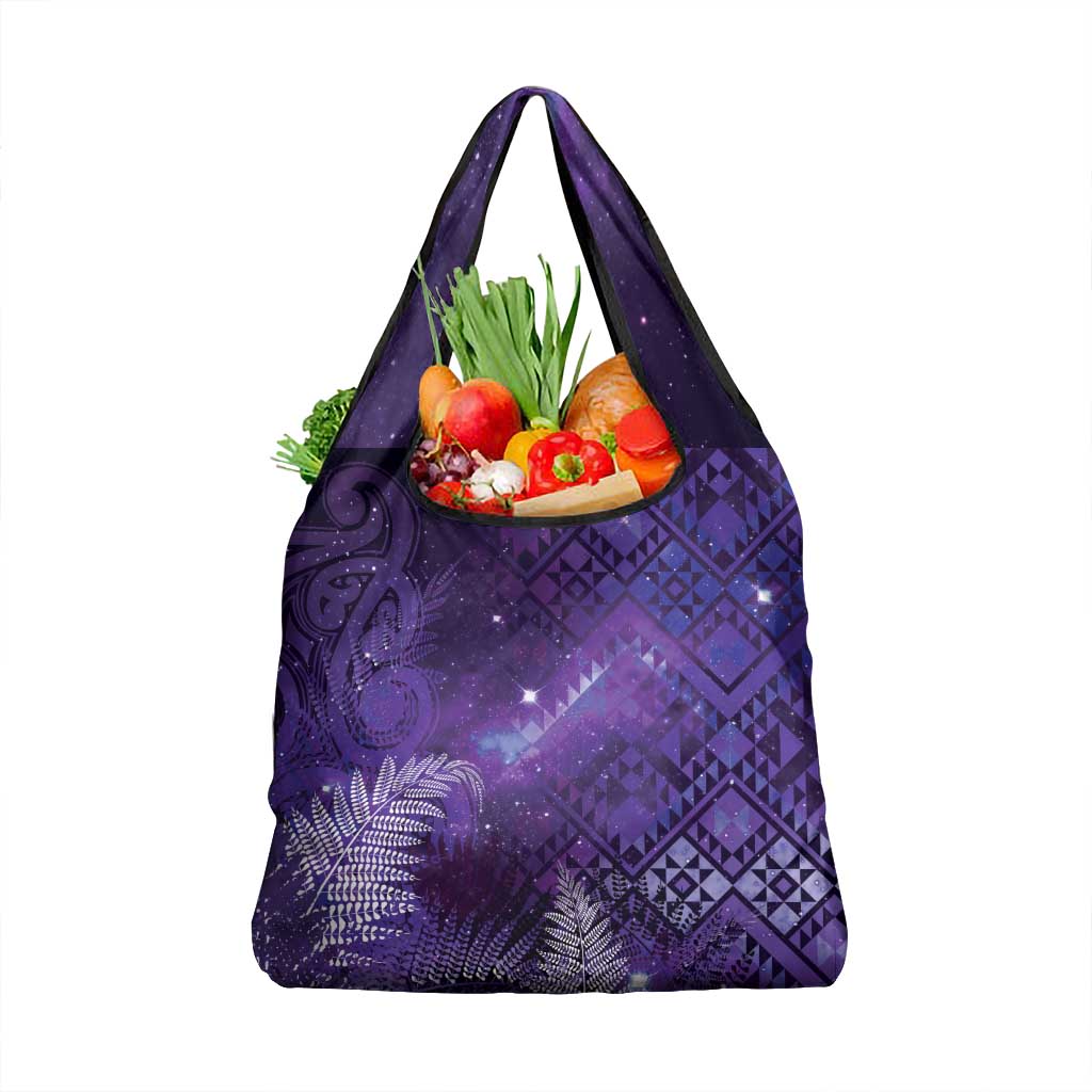 Aotearoa Taniko Matariki Grocery Bag Cosmic Violet