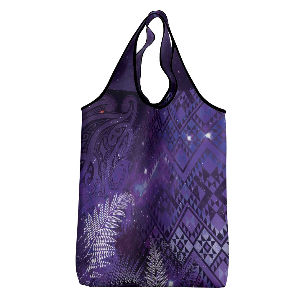 Aotearoa Taniko Matariki Grocery Bag Cosmic Violet