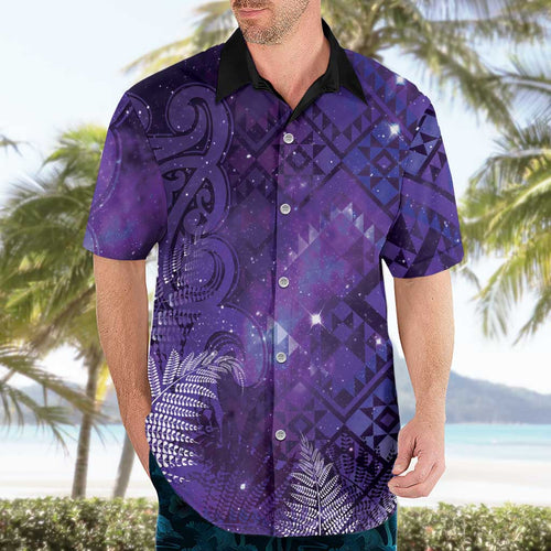 Aotearoa Taniko Matariki Hawaiian Shirt Cosmic Violet
