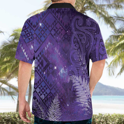 Aotearoa Taniko Matariki Hawaiian Shirt Cosmic Violet