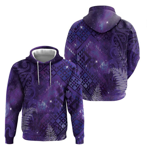 Aotearoa Taniko Matariki Hoodie Cosmic Violet