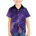 Aotearoa Taniko Matariki Kid Hawaiian Shirt Cosmic Violet