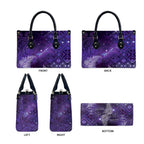 Aotearoa Taniko Matariki Leather Bag Cosmic Violet