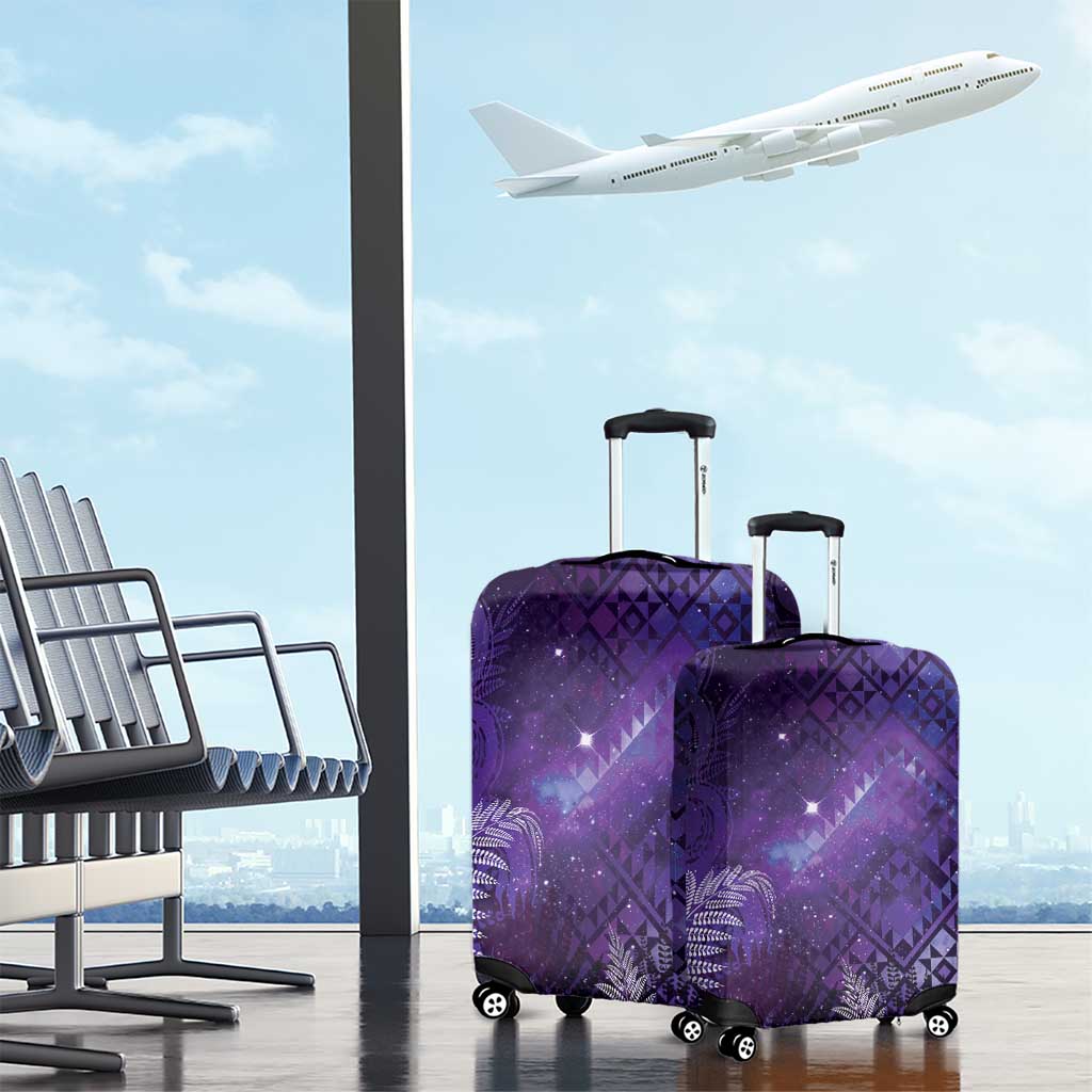 Aotearoa Taniko Matariki Luggage Cover Cosmic Violet