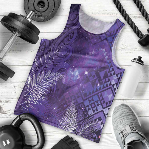 Aotearoa Taniko Matariki Men Tank Top Cosmic Violet
