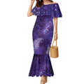 Aotearoa Taniko Matariki Mermaid Dress Cosmic Violet