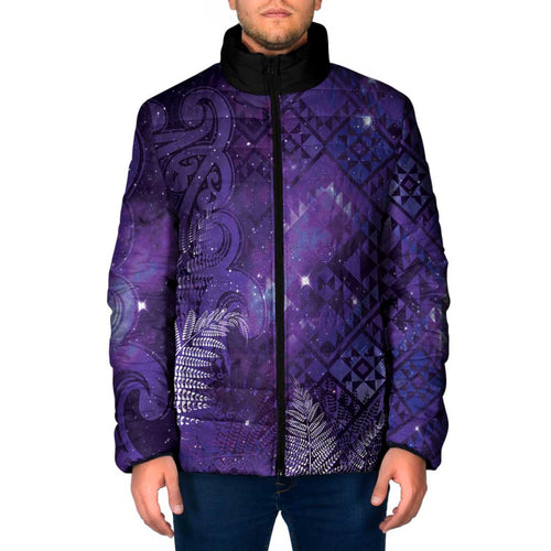 Aotearoa Taniko Matariki Padded Jacket Cosmic Violet