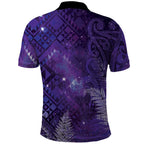 Aotearoa Taniko Matariki Polo Shirt Cosmic Violet