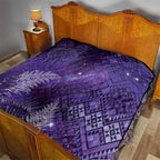 Aotearoa Taniko Matariki Quilt Cosmic Violet