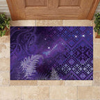 Aotearoa Taniko Matariki Rubber Doormat Cosmic Violet