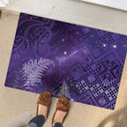 Aotearoa Taniko Matariki Rubber Doormat Cosmic Violet