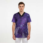 Aotearoa Taniko Matariki Scrub Top Cosmic Violet