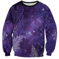 Aotearoa Taniko Matariki Sweatshirt Cosmic Violet