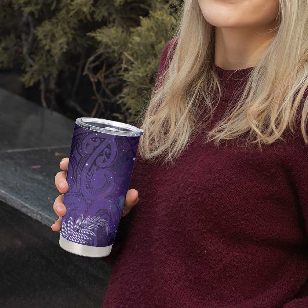 Aotearoa Taniko Matariki Tumbler Cup Cosmic Violet