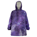 Aotearoa Taniko Matariki Wearable Blanket Hoodie Cosmic Violet