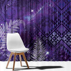 Aotearoa Taniko Matariki Window Curtain Cosmic Violet