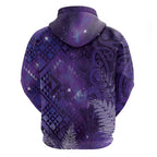 Aotearoa Taniko Matariki Zip Hoodie Cosmic Violet