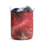 Aotearoa Taniko Matariki Laundry Basket Cosmic Red