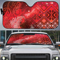 Aotearoa Taniko Matariki Auto Sun Shade Cosmic Red