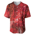 Aotearoa Taniko Matariki Baseball Jersey Cosmic Red