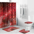 Aotearoa Taniko Matariki Bathroom Set Cosmic Red