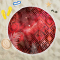 Aotearoa Taniko Matariki Beach Blanket Cosmic Red