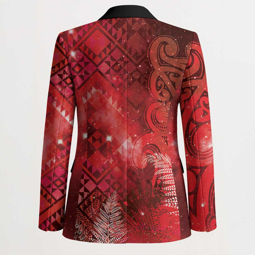 Aotearoa Taniko Matariki Blazer Cosmic Red