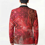 Aotearoa Taniko Matariki Blazer Cosmic Red