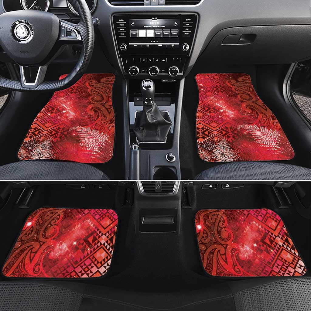 Aotearoa Taniko Matariki Car Mats Cosmic Red