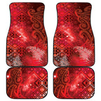 Aotearoa Taniko Matariki Car Mats Cosmic Red
