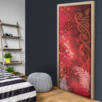 Aotearoa Taniko Matariki Door Cover Cosmic Red