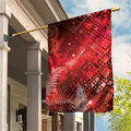Aotearoa Taniko Matariki Garden Flag Cosmic Red