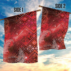Aotearoa Taniko Matariki Garden Flag Cosmic Red