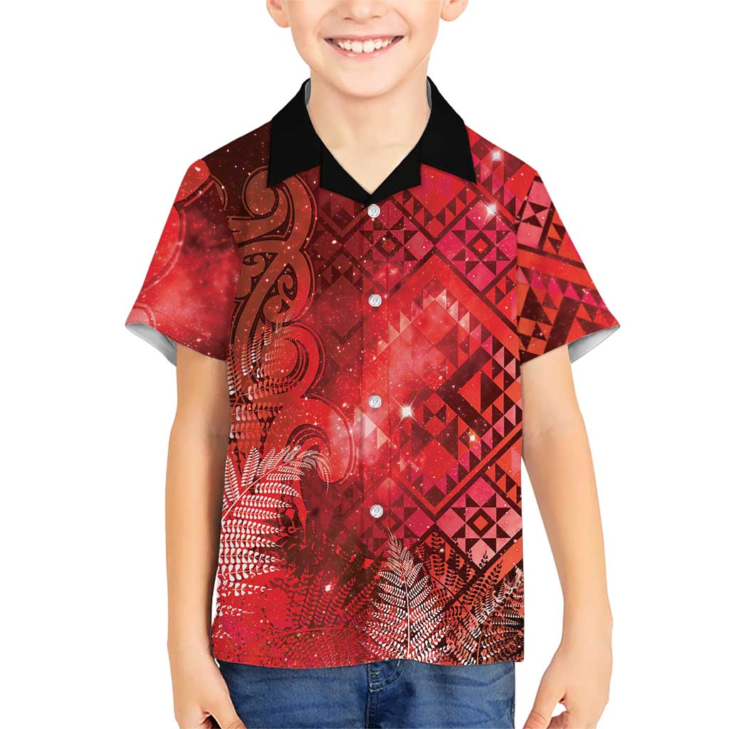 Aotearoa Taniko Matariki Hawaiian Shirt Cosmic Red