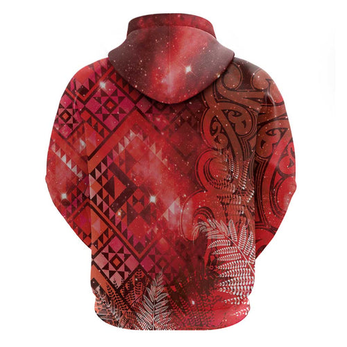 Aotearoa Taniko Matariki Hoodie Cosmic Red