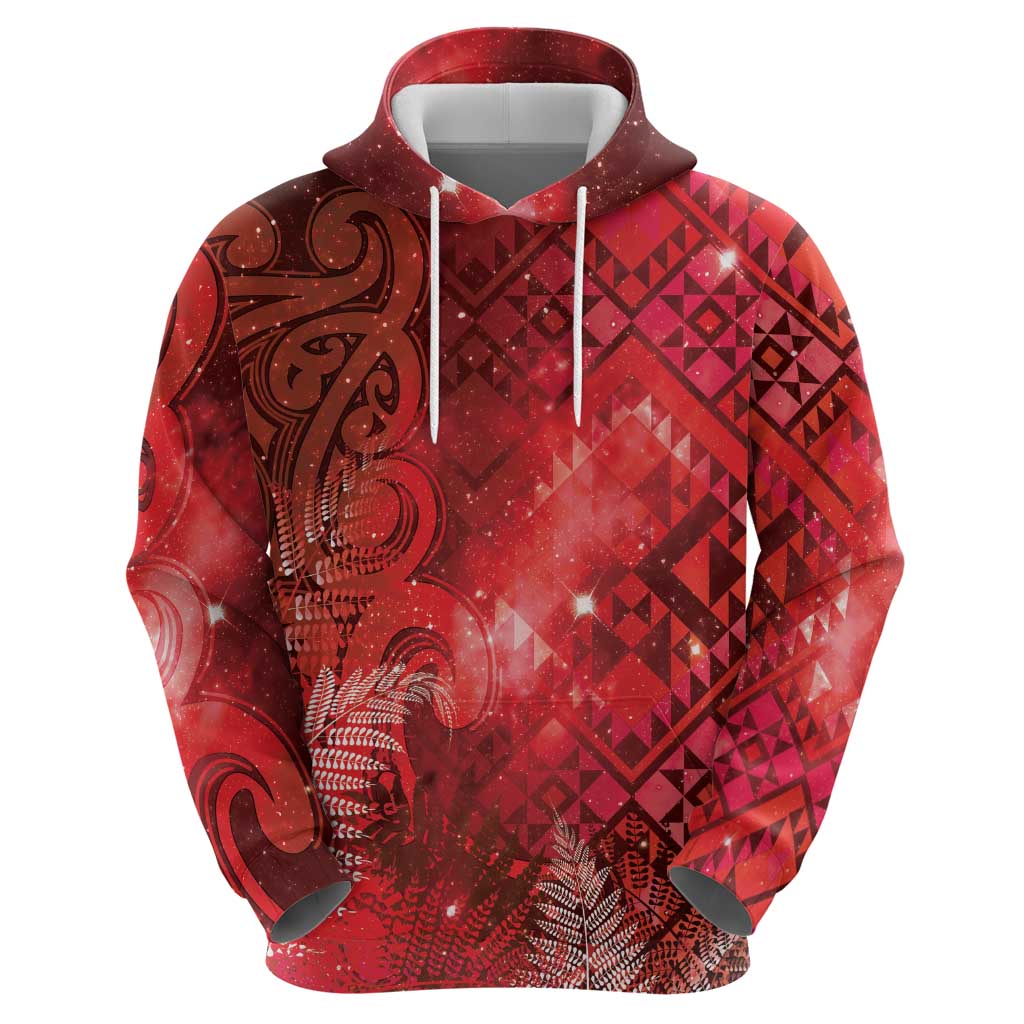 Aotearoa Taniko Matariki Hoodie Cosmic Red