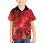 Aotearoa Taniko Matariki Kid Hawaiian Shirt Cosmic Red