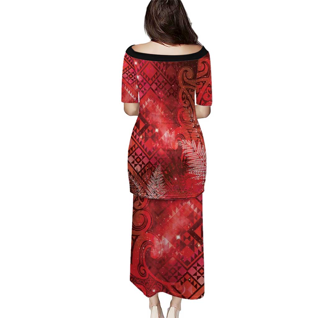 Aotearoa Taniko Matariki Puletasi Cosmic Red