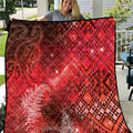 Aotearoa Taniko Matariki Quilt Cosmic Red