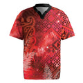 Aotearoa Taniko Matariki Rugby Jersey Cosmic Red