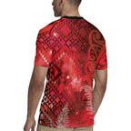 Aotearoa Taniko Matariki Rugby Jersey Cosmic Red