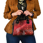 Aotearoa Taniko Matariki Shoulder Handbag Cosmic Red