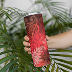 Aotearoa Taniko Matariki Skinny Tumbler Cosmic Red